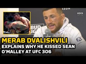 Merab Dvalishvili Explains Why He Kissed Sean O’Malley at UFC 306 | MMA Fighting