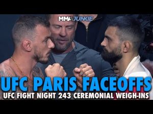 UFC Fight Night 243 Full Fight Card Faceoffs from Paris | Ceremonial Weigh-Ins