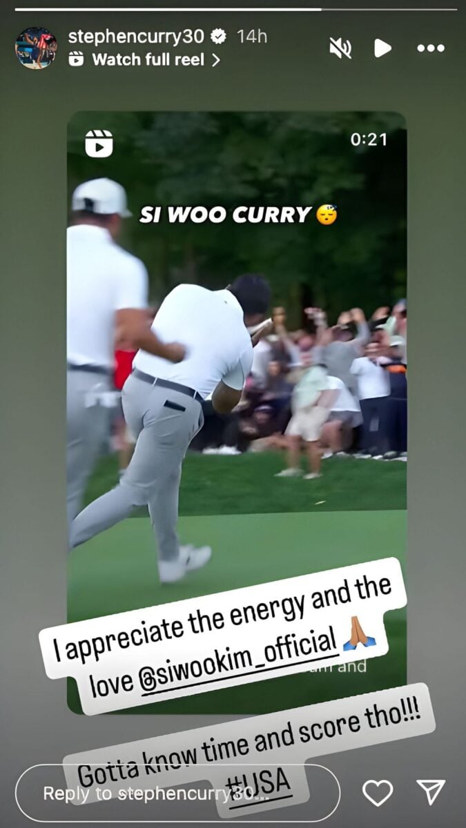 Steph Curry on IG Story