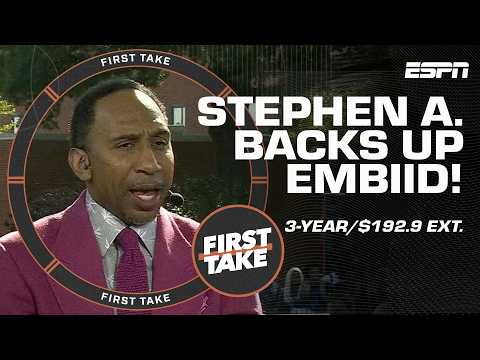 Joel Embiid 'DESERVES EVERY PENNY!' - Stephen A. ALL FOR Joel Embiid's extension! | First Take