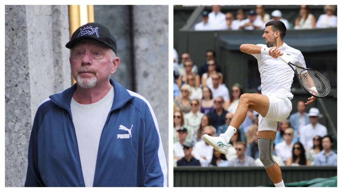 Boris Becker(L), Novak Djokovic(R)