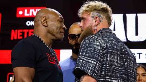 Mike Tyson and Jake Paul faceoff