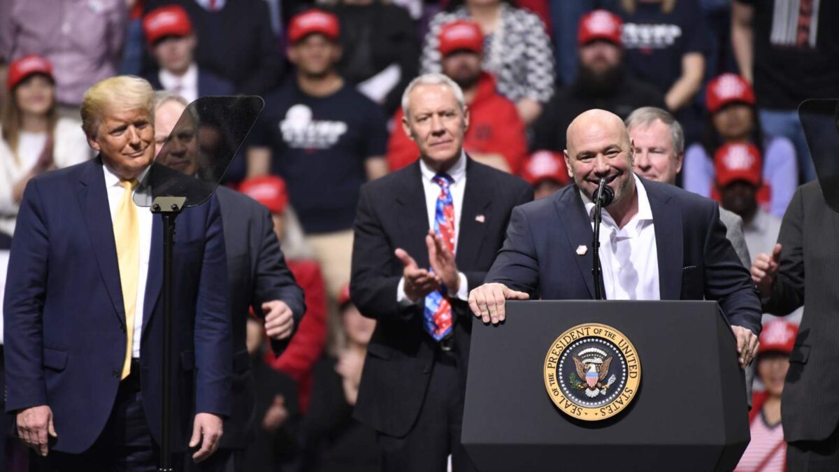 Dana White and Donald Trump together at a public gathering