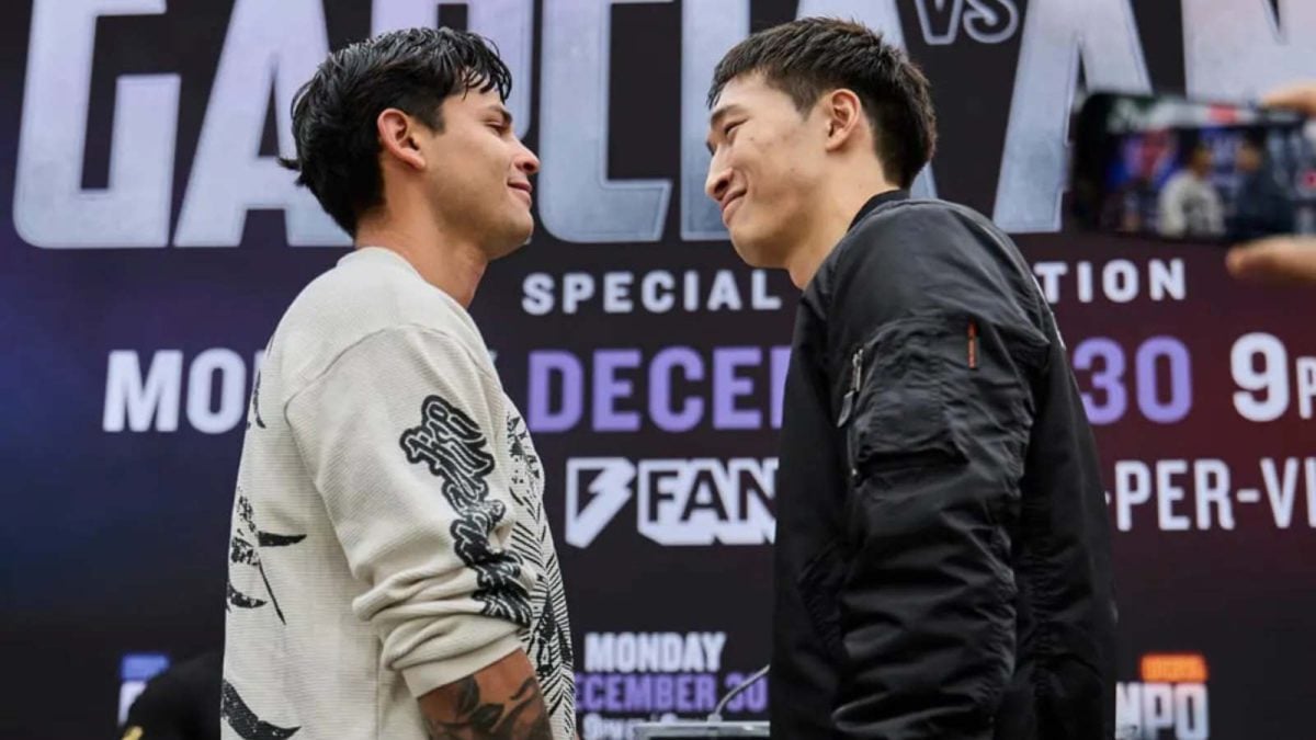 Ryan Garcia and Rukiya Anpo in a face-off