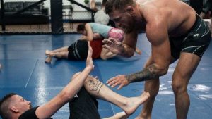 Conor McGregor training with his coach