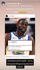 Draymond Green Instagram story (via Instagram)