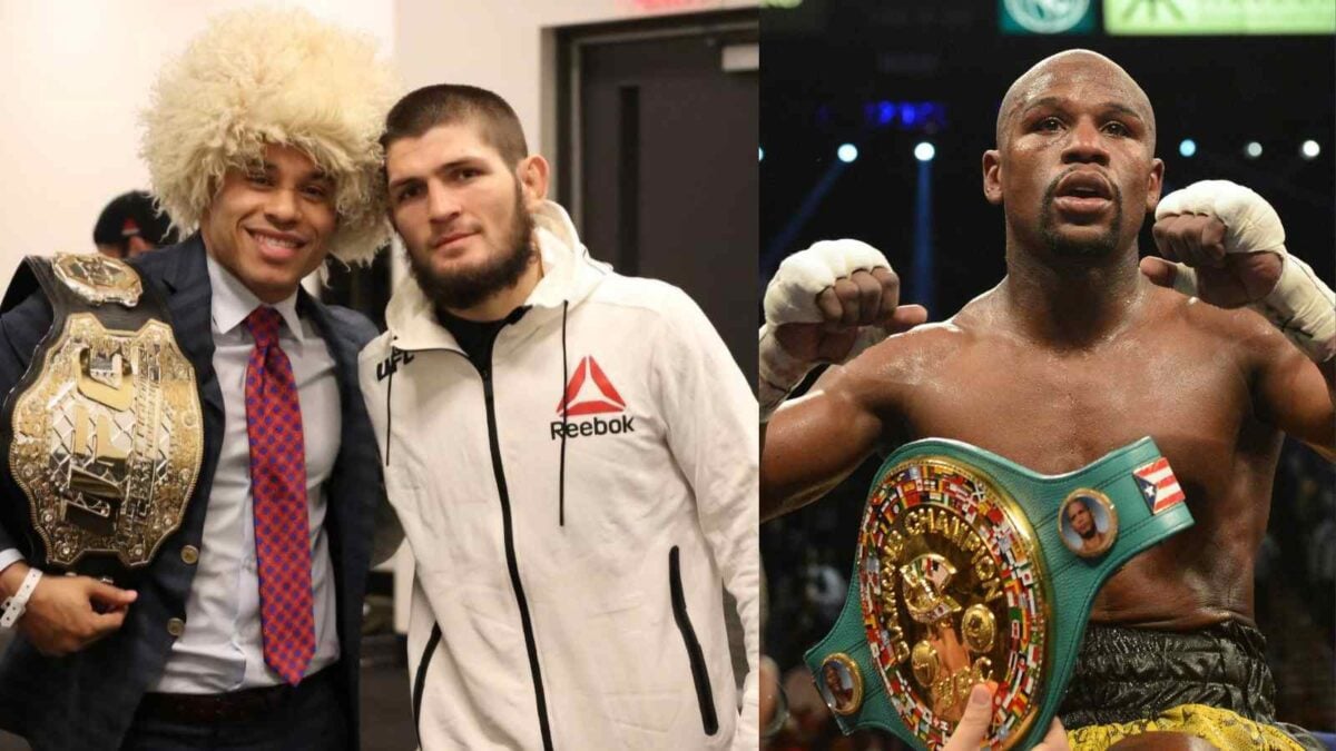 Ali Abdelaziz claims Khabib Nurmagomedov could easily knock down Floyd Mayweather