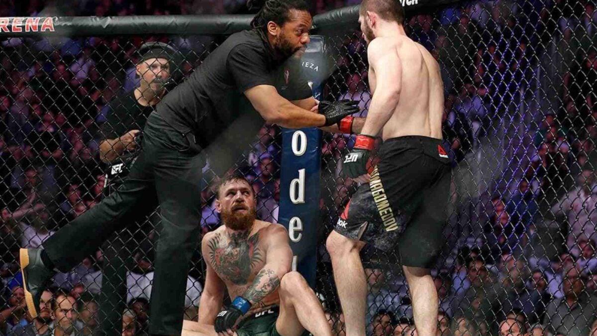 Khabib Nurmagomedov beats Conor McGregor at UFC 229