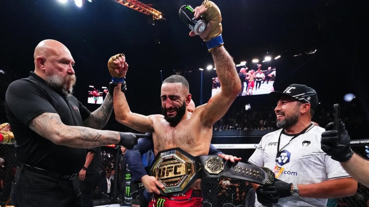 Belal Muhammad after winning the UFC welterweight title