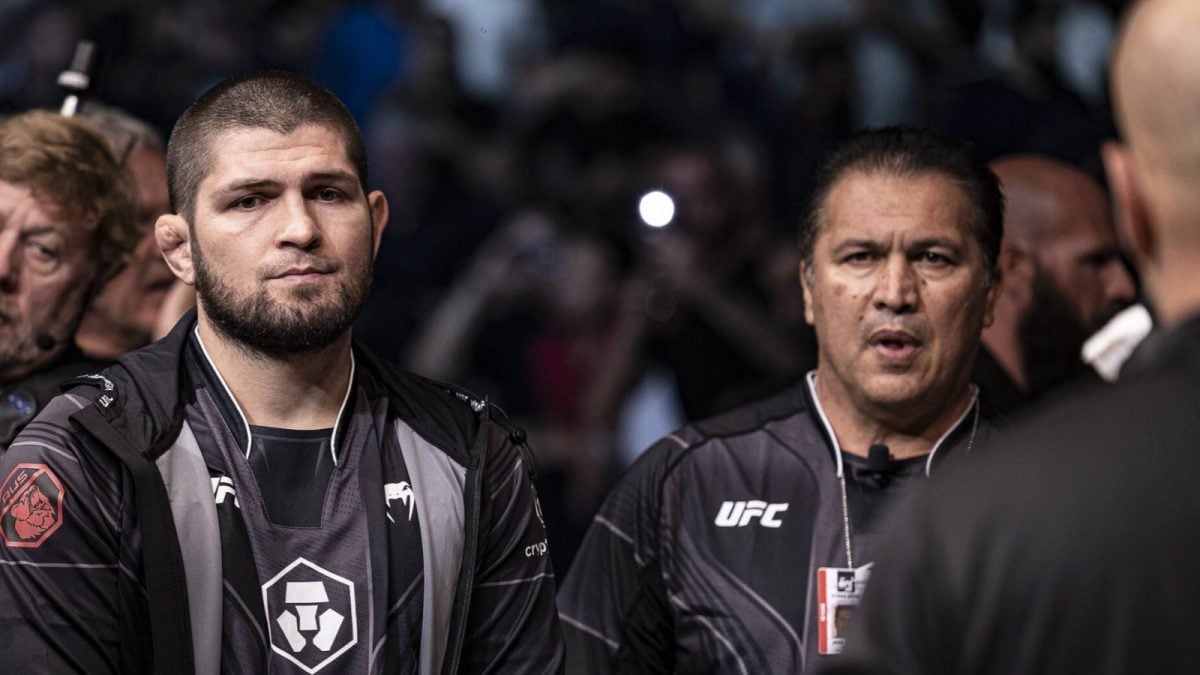 Khabib Nurmagomedov and Javier Mendez 