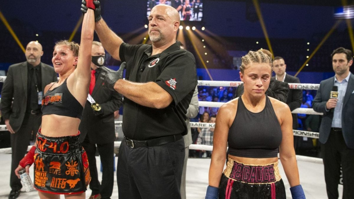 Paige VanZant after losing at BKFC