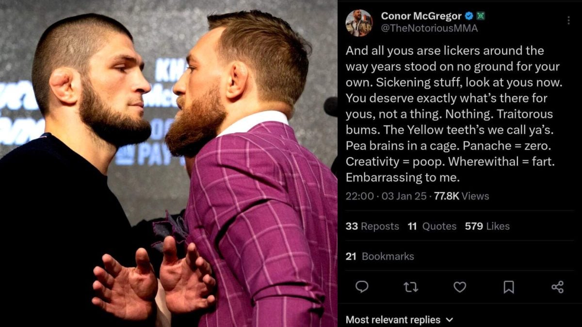 Conor McGregor (seemingly) also takes aim at Khabib Nurmagomedov