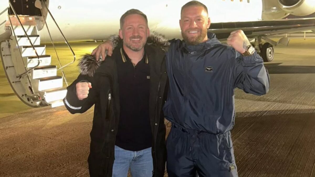 Conor McGregor and his coach, John Kavanagh, together