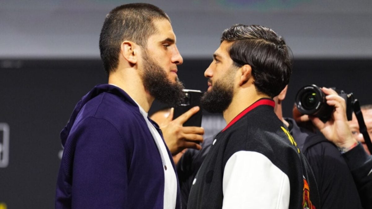 Arman Tsarukyan vs. Islam Makhachev face to face 